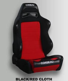 Black/Red Microsuede