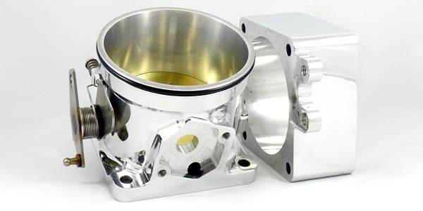 Accufab Racing - Accufab 90mm 86-93 Mustang 5.0L Clamshell Clamp Throttle Body w/ Blank Spacer