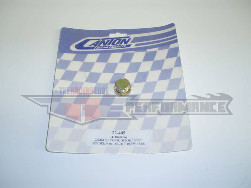 Canton Racing Products - 22-405 Chevy 20mm Oil Level Sender Port Plug for 15-240/15-244 Oil Pans