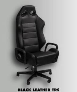 Black Leather TRS Office Chair