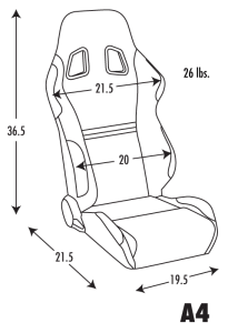 Corbeau A4 Reclining Seat (Pair)