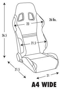 Corbeau A4 Reclining Seat (Pair)