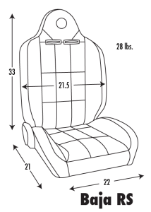Corbeau Baja RS Reclining Seat  (Pair)