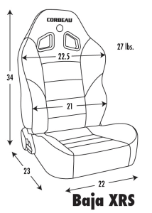 Corbeau Baja XRS Reclining Seat  (Pair)