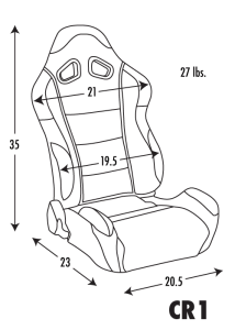 Corbeau CR1 Reclining Seat (Pair)