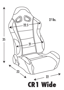 Corbeau CR1 Reclining Seat (Pair)