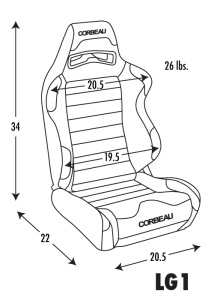 Corbeau LG1 Reclining Seat (Pair)