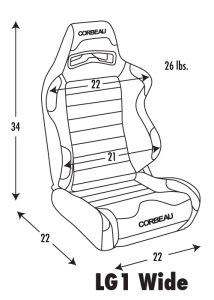 Corbeau LG1 Reclining Seat (Pair)