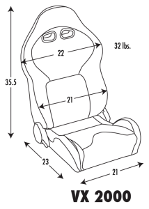 Corbeau VX2000 Reclining Seat (Pair)