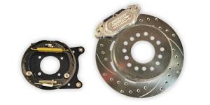 Aerospace Components - Aerospace Big Bearing Ford Rear Pro Street Disc Brakes Drilled, Slotted, Zinc Plated