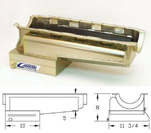 Canton Drag Race Oil Pans - Canton Chevy Drag Race Pans - Canton Racing Products - Canton Drag Race Chevy BBC Mark 4 Blocks 8qt Oil Pan