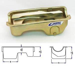 Canton Drag Race Oil Pans - Canton Ford Drag Race Pans - Canton Racing Products - Ford 289-302 Blocks Rear Sump Stock Eliminator Drag Race Oil Pan