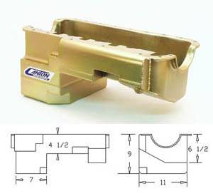 Canton Drag Race Oil Pans - Canton Ford Drag Race Pans - Canton Racing Products - Ford Fox Body 302 Block Rear Sump Drag Race Oil Pan
