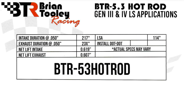 ENGINE PRO Stage 3 Hot Cam – 3 Bolt Camshaft For Chevy Gen III LS Engines, 523/524 Lift