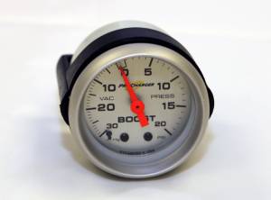 ATI/Procharger - Procharger Mechanical 20 PSI Boost Gauge - 2-1/16" Silver Face