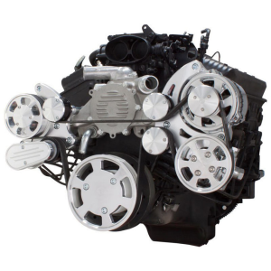 CVF Racing - CVF Chevy LT1 Gen II Serpentine System with Power Steering & Alternator - Polished (All Inclusive)