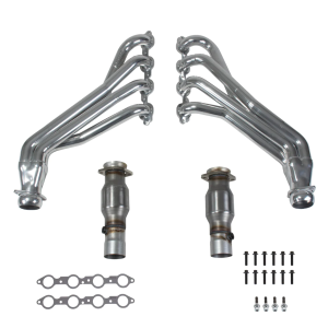 BBK Performance - Chevy Camaro LT1 6.2L 2016-2023 BBK Performance Polished Silver Ceramic Long Tube Headers W/ High Flow Catted Connection Pipe 2-3/4"