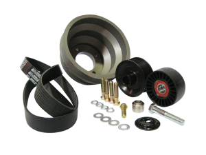 Vortech Superchargers Parts - Vortech 1986-1993 Ford Mustang 5.0L 8 Rib Pulley Package With 6.87" Crank Diameter & 3.33" S/C Pulley - Non-Underdrive