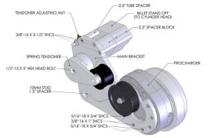 ATI/ProCharger Parts - ProCharger 2004-06 Pontiac GTO Supercharger Mounting Bracket & Tower