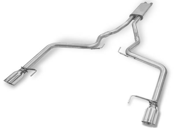 Bassani - Ford Mustang GT 2015 Bassani 2.5" X-Cross Over and Race Muffler Cat-back System to Stock Manifolds - Image 1