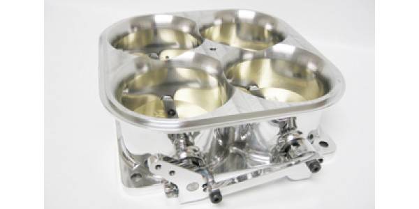 Accufab Racing - Accufab 4-Barrel 9000 Polished Competition Throttle Body - Image 1
