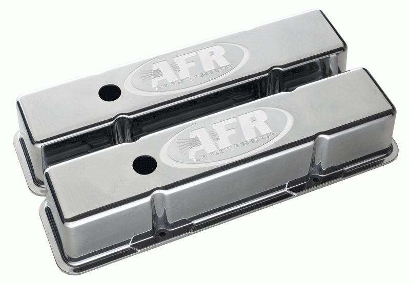 Air Flow Research - AFR SBC Polished Aluminum Tall Valve Covers CNC Engraved - Image 1