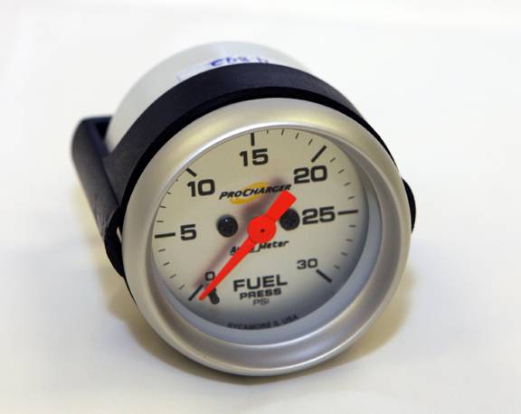 ATI/Procharger - Procharger Electric 30 PSI Fuel Pressure Gauge - 2-1/16" Silver Face - Image 1