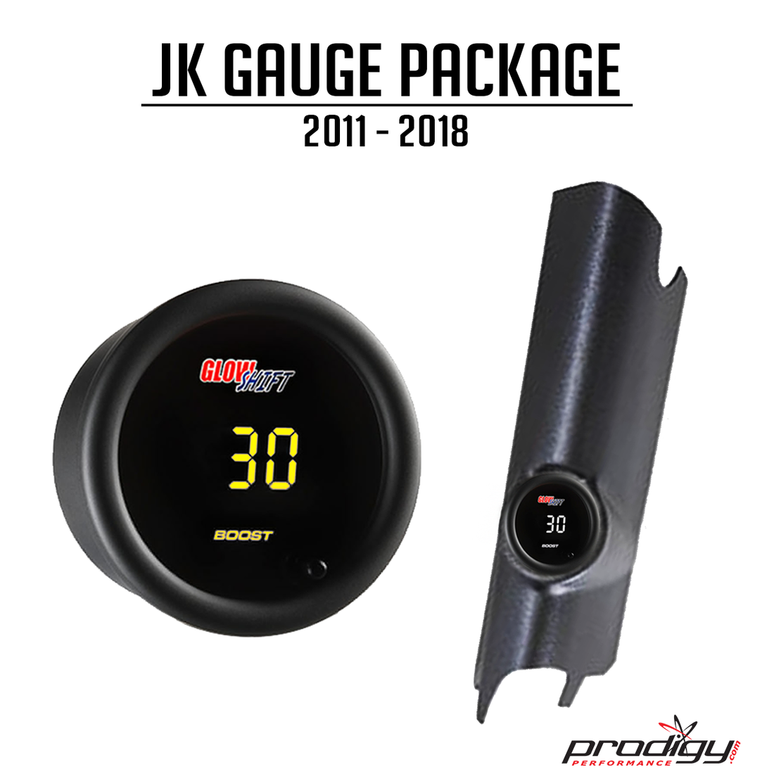 Prodigy Performance - Jeep Wrangler 2012-2018 JK 3.6L Single Gauge Pod Package Prodigy Performance - Image 1