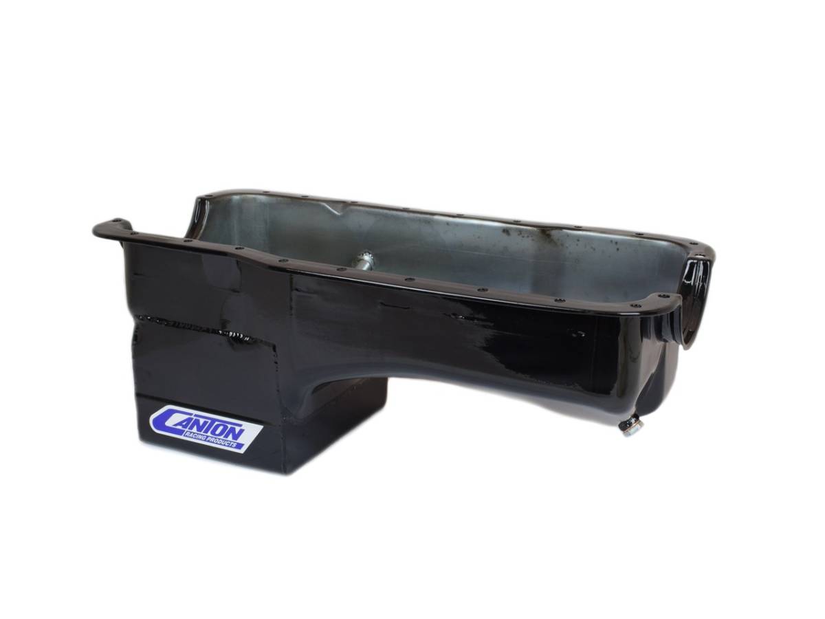Canton Racing Products - Ford Mustang 289/302 Canton 7 Quart Deep Rear Sump Oil Pan Black Powdercoated - Image 1