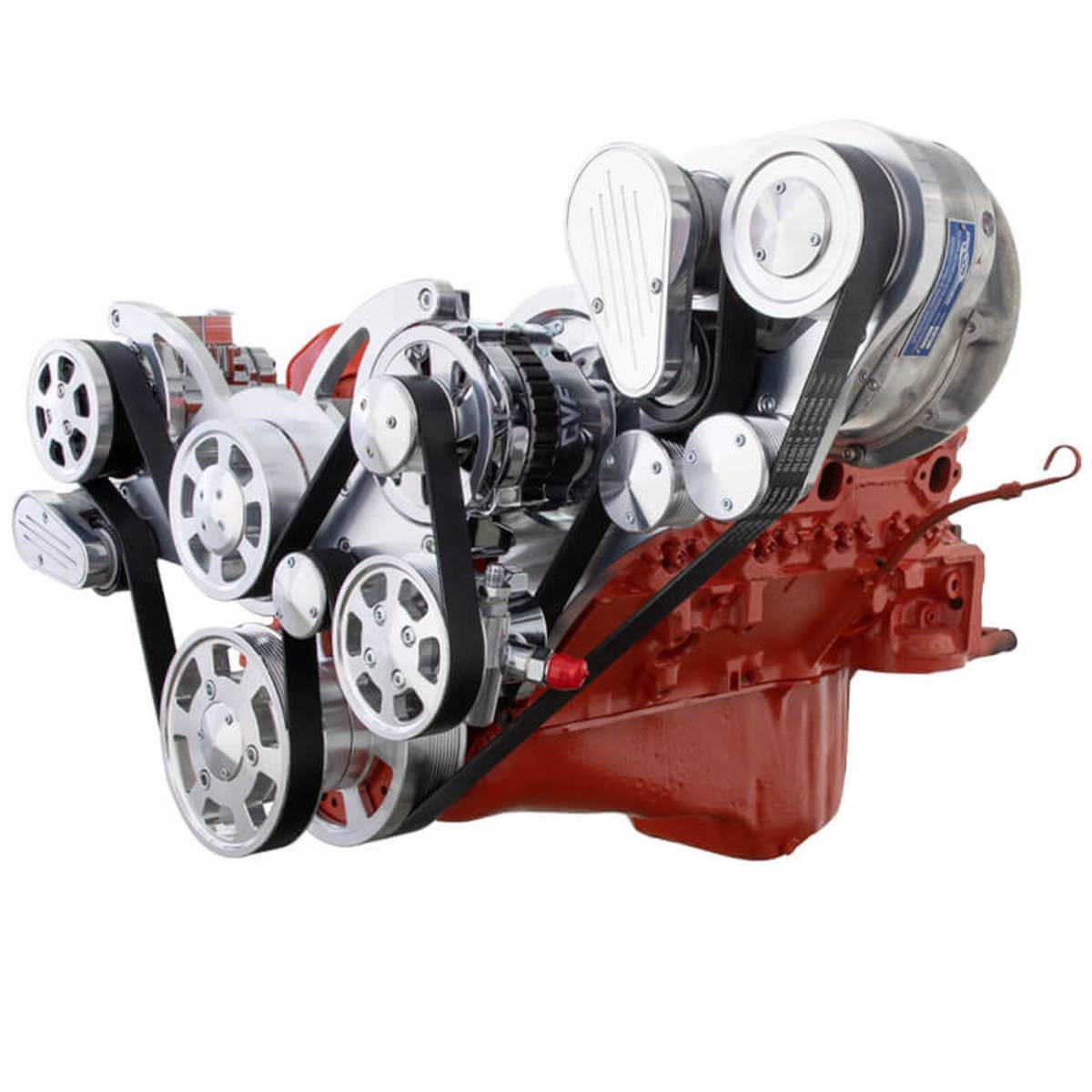 CVF Racing - CVF Wraptor FEAD System For Procharged SBC With Alternator - Polished - Image 1