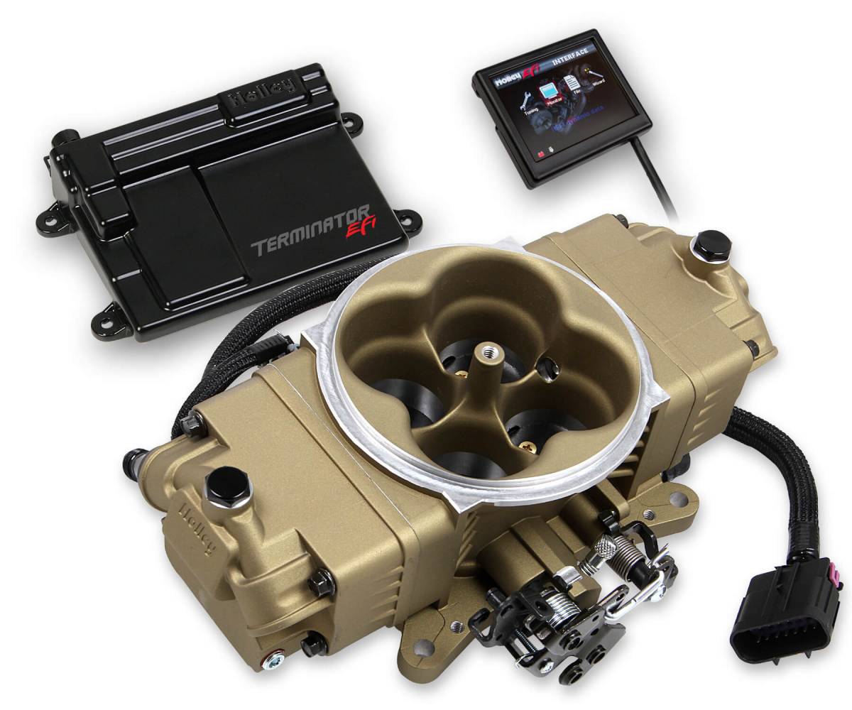 Holley - Holley Terminator Stealth EFI 4BBL System - Gold - Image 1