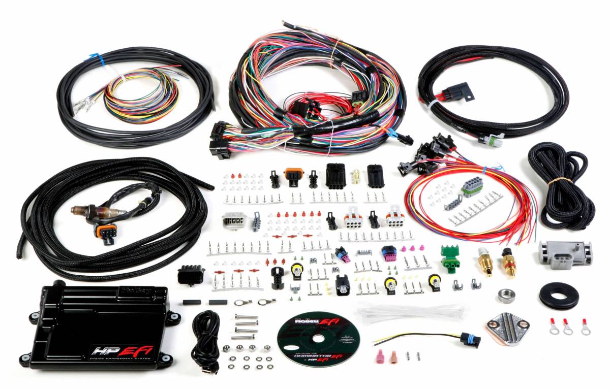 Holley - Holley HP EFI ECU and Harness Kit Unterminated Harness with EV1 Connectors - Bosch O2 Sensor - Image 1