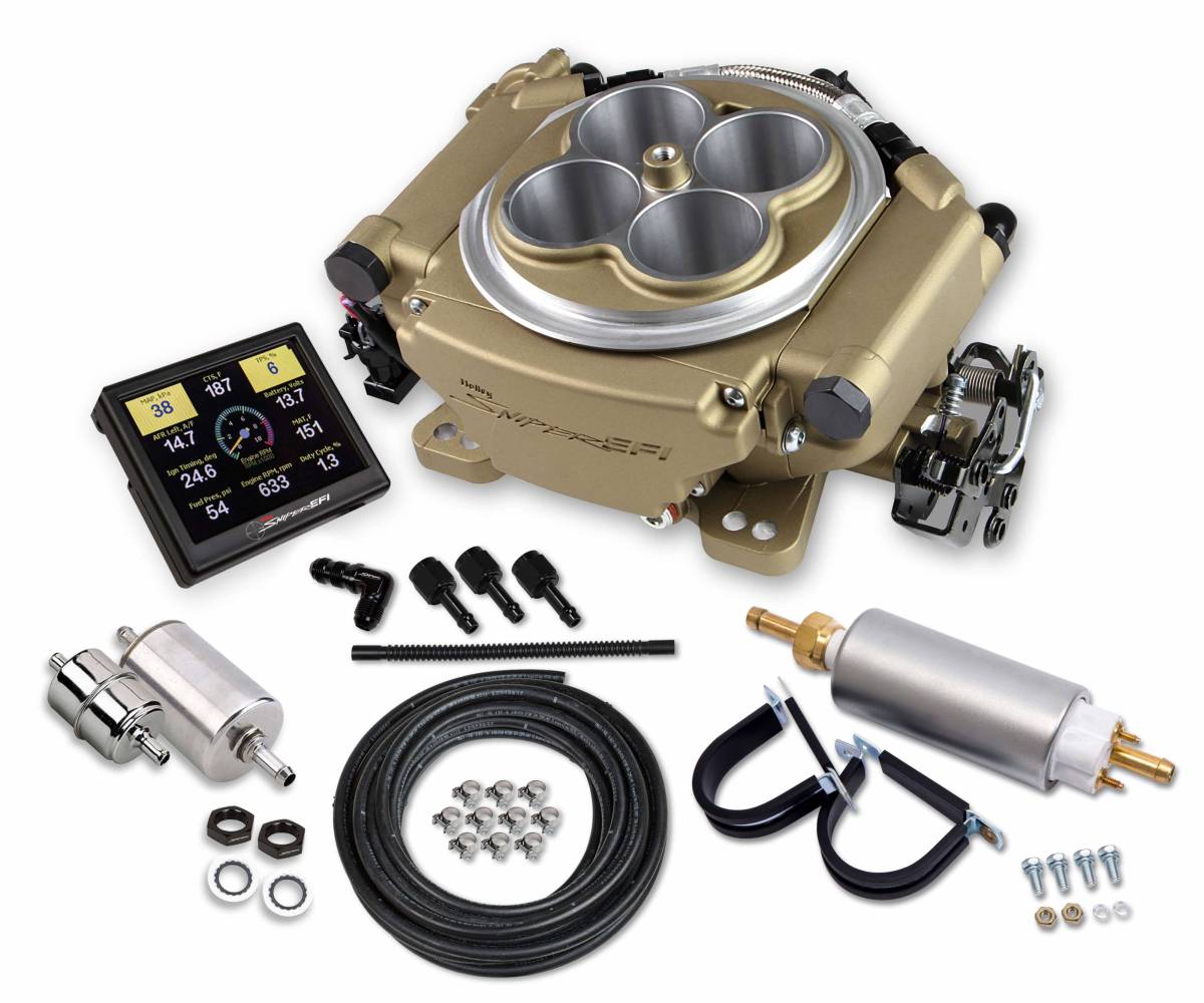Holley - Holley Sniper EFI 4 Barrel Self-Tuning Fuel Injection Master Kit - Classic Gold - Image 1