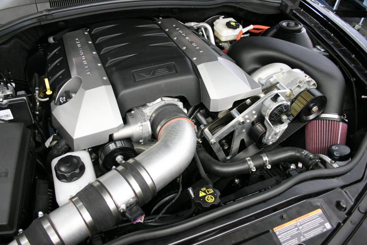 Vortech Superchargers - Chevrolet LS Gen 5 Camaro FEAD Vortech Supercharger - Satin V-7 YSi LS-Swap Kit 10 Rib  - Image 1