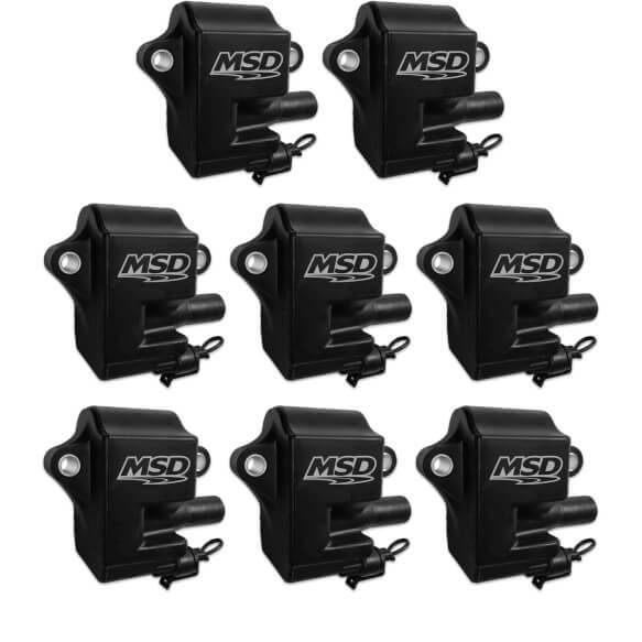 Holley - MSD Ignition Coils Pro Power Series 1997-2004 GM LS1/LS6 Engines, Black, 8-Pack - Image 1