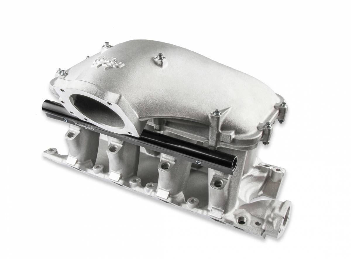 Holley - Holley EFI Ford 351 Windsor Hi-Ram Manifold with Side Mount Top 95mm Throttle Bore - Satin - Image 1