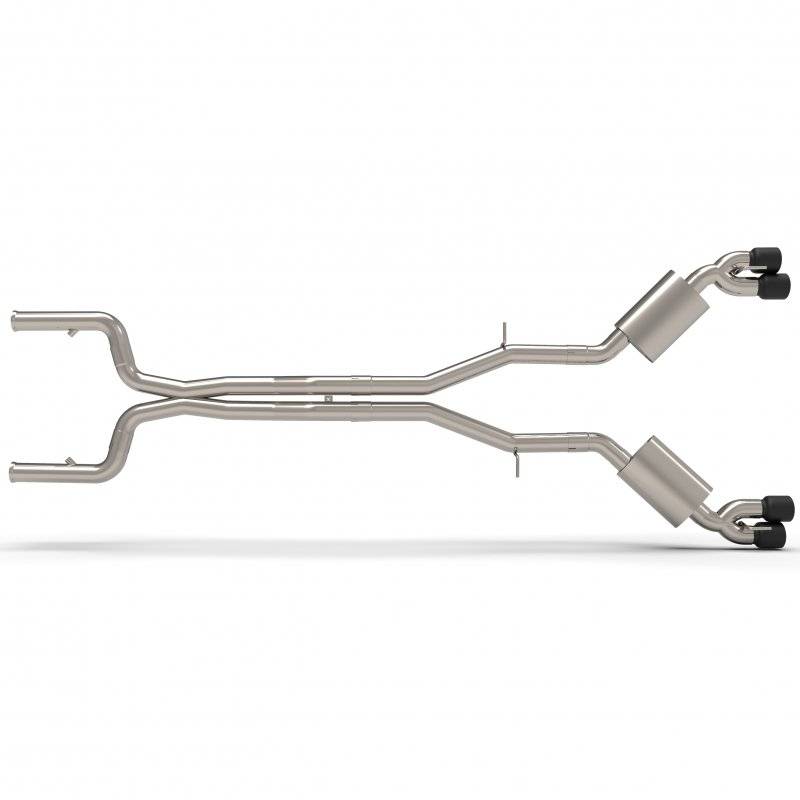 Kooks Headers - Camaro SS 2016+ Kooks Catted Header-Back Exhaust W/ Black Quad Tips 3" - Image 1