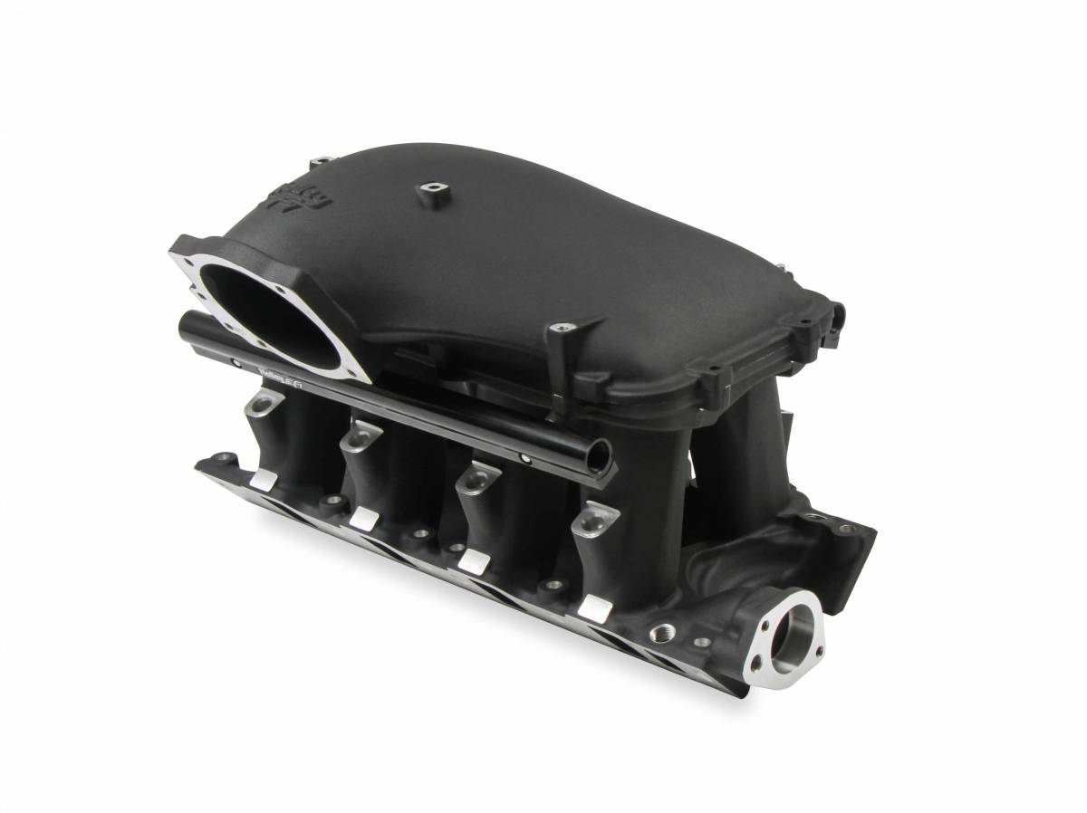 Holley - Holley EFI 8.2" Ford SBF Hi-Ram Manifold with Side Mount Top 95mm Throttle Bore - Black - Image 1