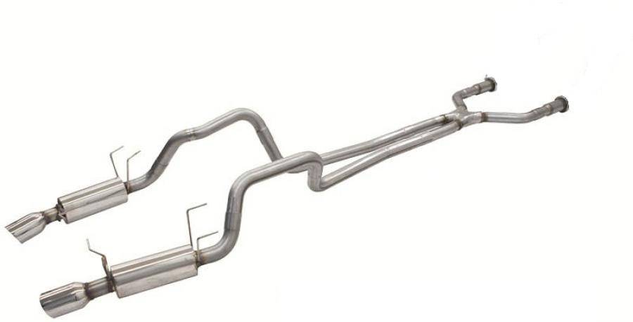 Bassani - Bassani Ford Mustang 2011-13 V6 3.7L 2-1/2" Catback With Dual Stainless Steel Tips - Image 1