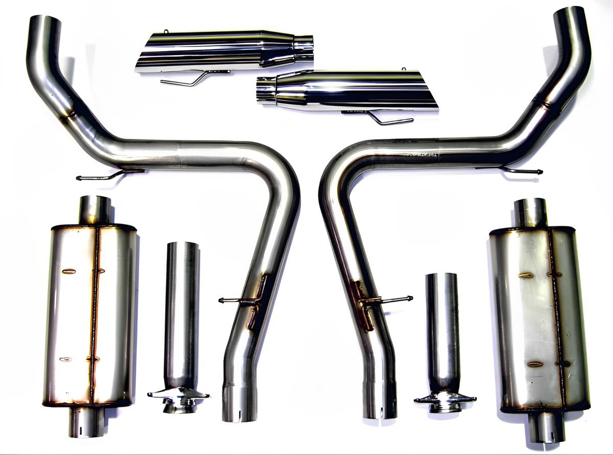 Bassani - Bassani Ford Mustang 1999-2001 4.6L 4V 3" Cat Back With Dual Stainless Steel Tips - Image 1