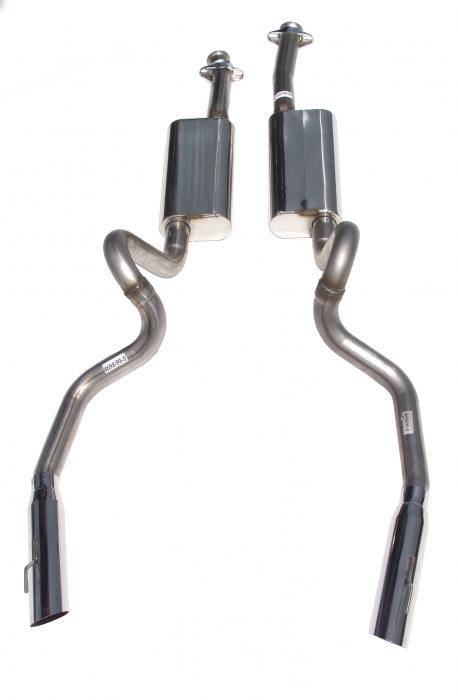 Bassani - Bassani Ford Mustang 1999-2004 4.6L 2-1/2" Cat Back With Dual Stainless Steel Tips - Image 1