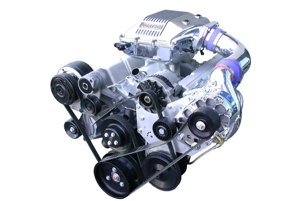 Vortech Superchargers - Universal Small Block Chevy Carbureted Vortech Supercharger - V-1 H/D Satin - Image 1