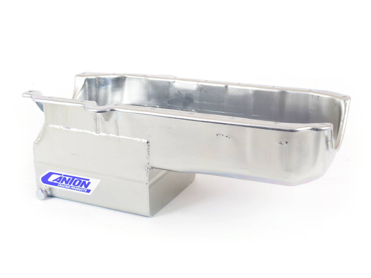 Canton Racing Products - SBC 1985-Newer Drag Race Canton  Race Oil Pan - Silver - Image 1