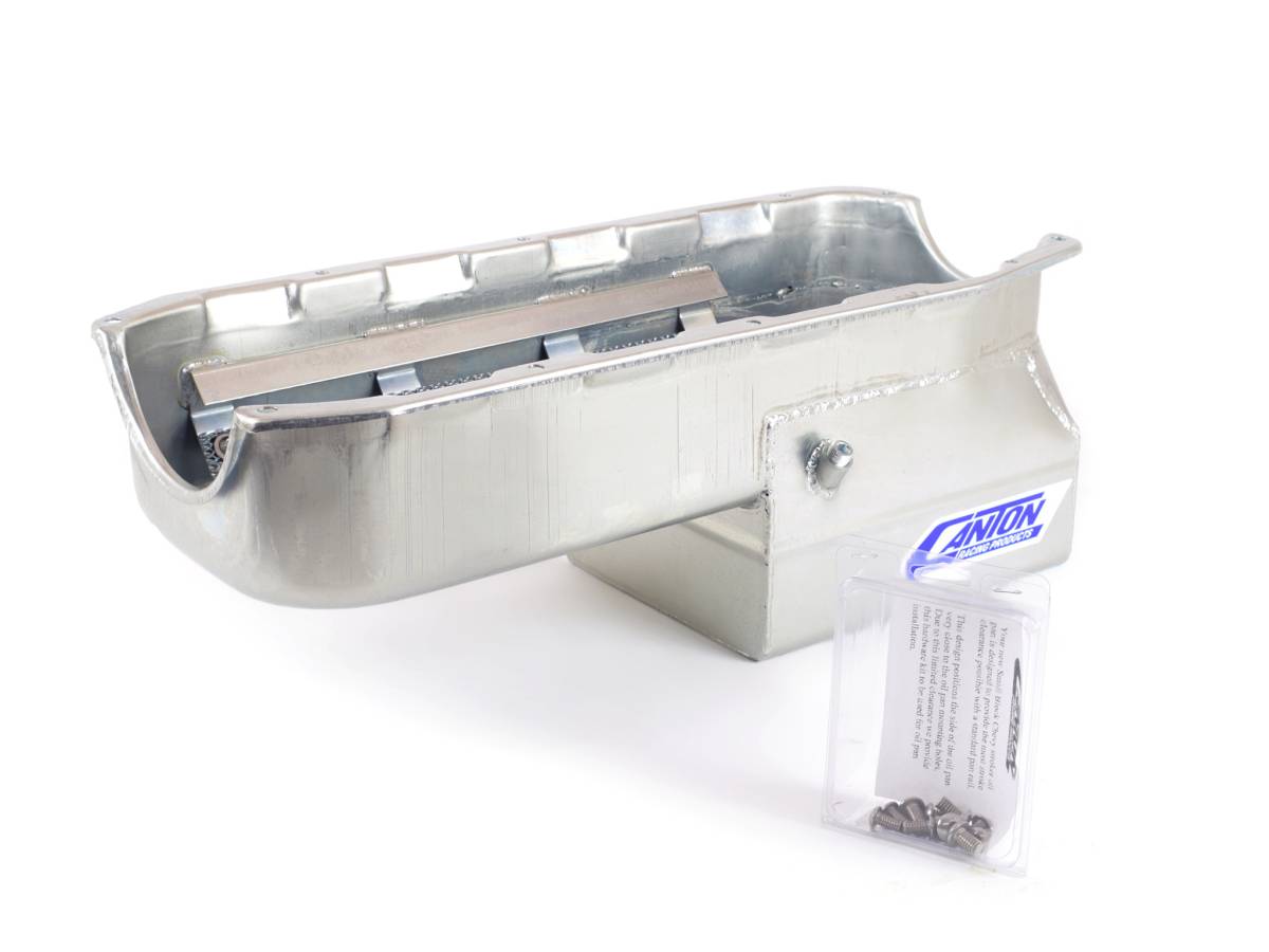 Canton Racing Products - Chevy SBC Pre- 1985 Blocks Stroker Drag Race Canton Oil Pan - Silver - Image 1
