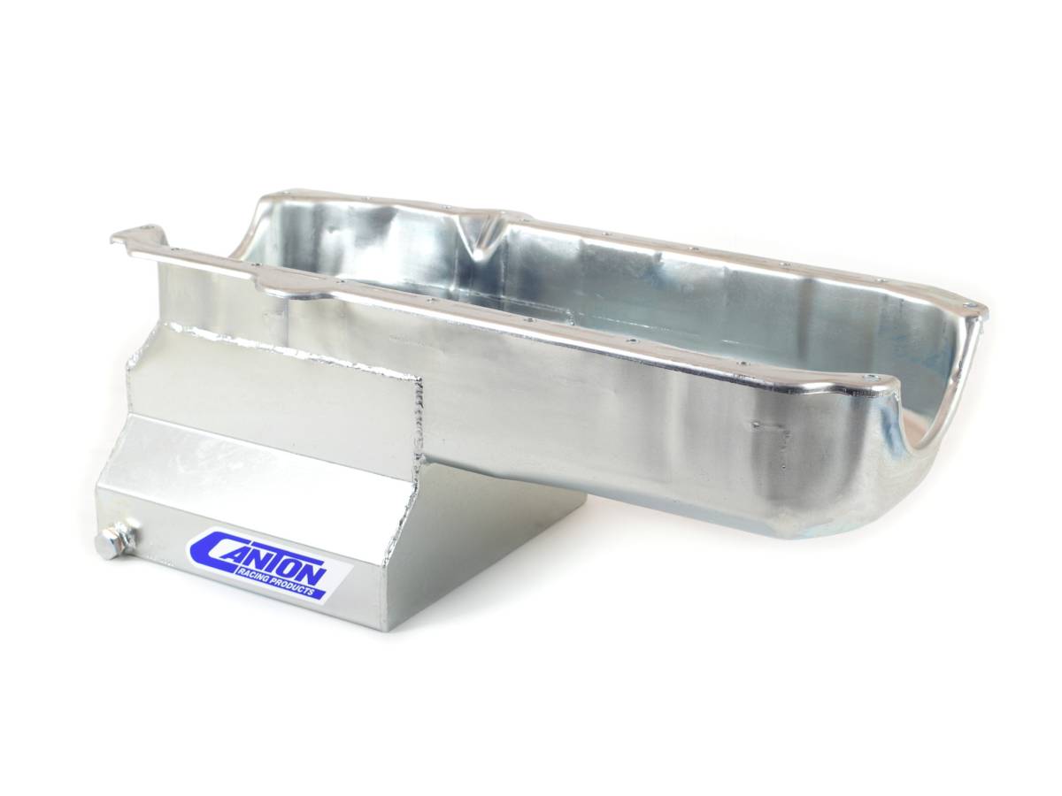 Canton Racing Products - Canton "T" Sump Drag Race Chevy SBC Pre-1980 Blocks Oil Pan - Silver - Image 1