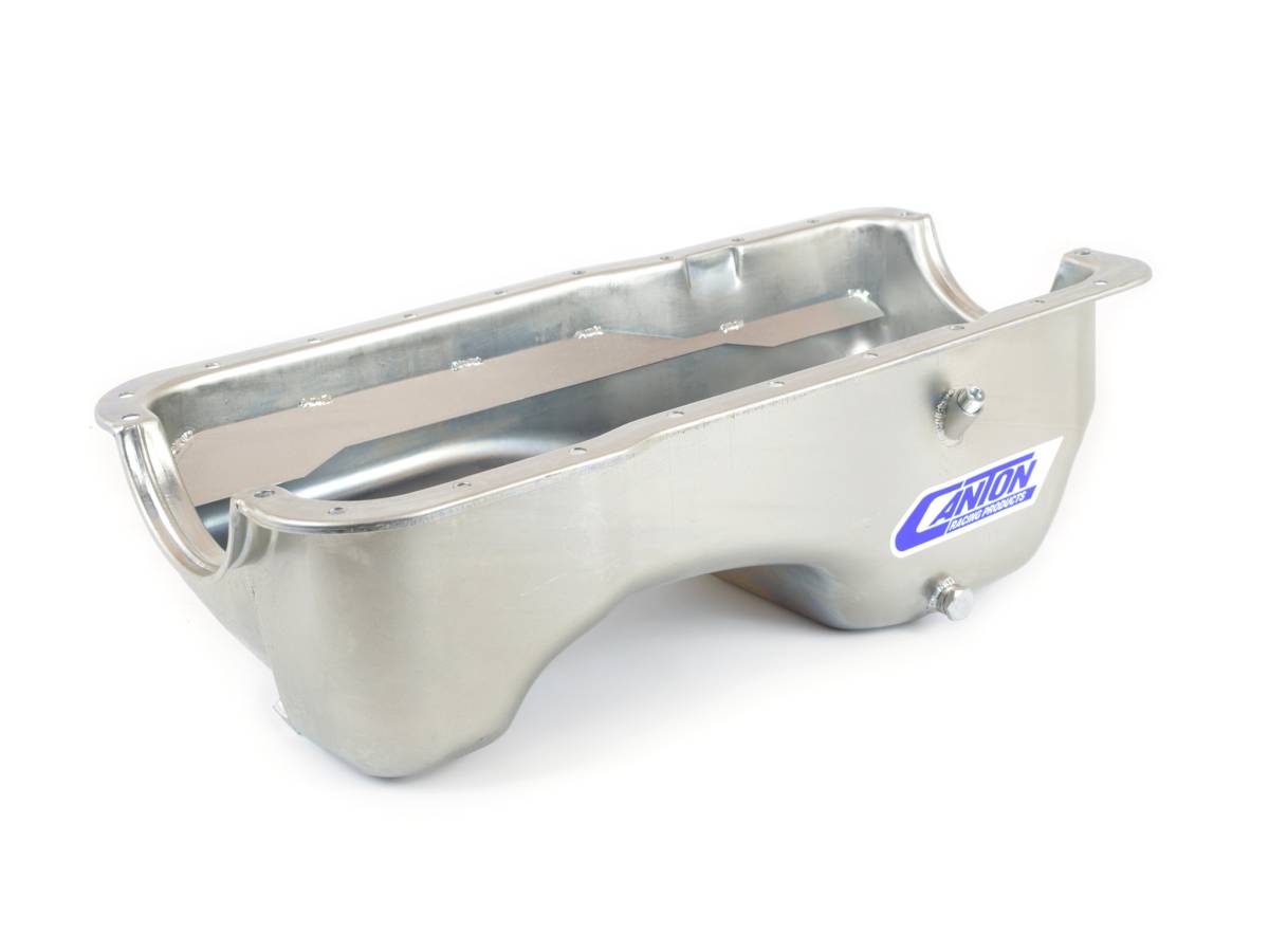 Canton Racing Products - Ford 289-302 Blocks Rear Sump Stock Eliminator Drag Race Oil Pan - Silver - Image 1