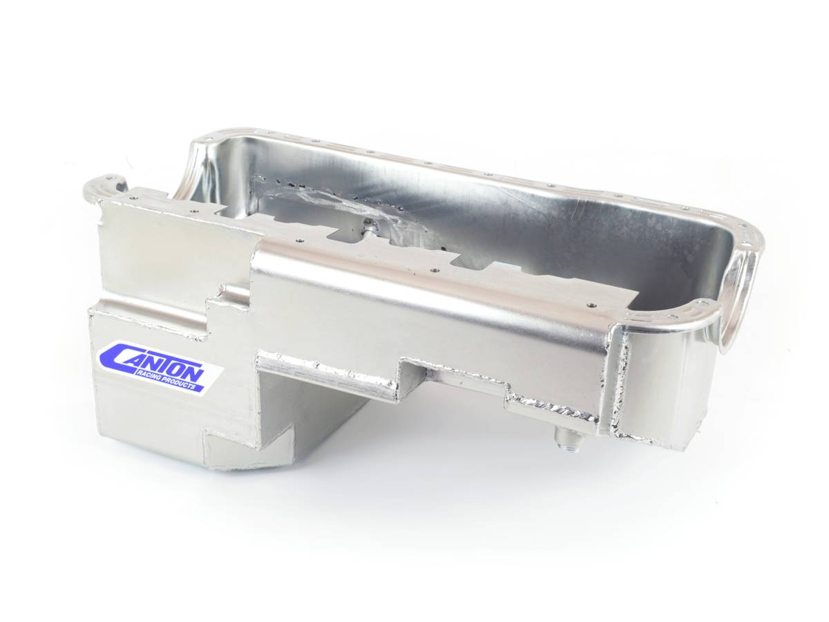 Canton Racing Products - Ford Fox Body 302 Block Rear Sump Drag Race Oil Pan - Silver - Image 1