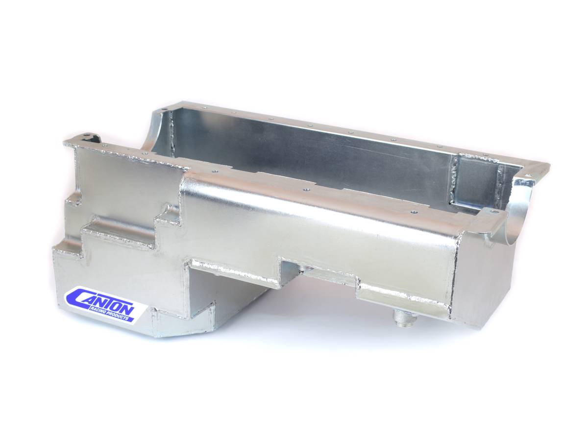 Canton Racing Products - Ford Fox Body 351W Block Drag Race Oil Pan - Canton - Silver - Image 1