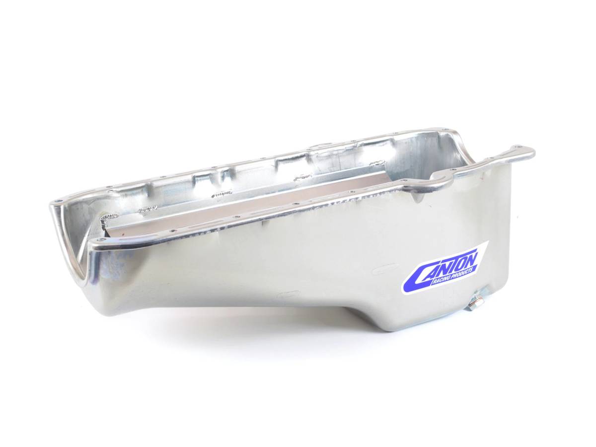 Canton Racing Products - Chevy 1986+ SBC blocks stock style Canton Oil Pan - Silver - Image 1