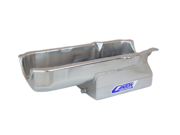 Canton Racing Products - Chevy Early Corvette SBC blocks stock style Canton Oil Pan - Silver - Image 1